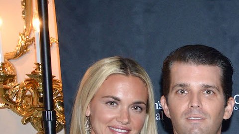 Ivana Trump con sus hijos y sus parejas en 2015.
