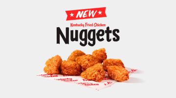 Los nuggets de pollo son 100% de carne magra y están preparados con las 11 hierbas y especias de la receta exclusiva de KFC.