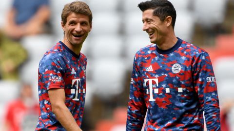 Thomas Müller le jugó una última broma a Robert Lewandowski