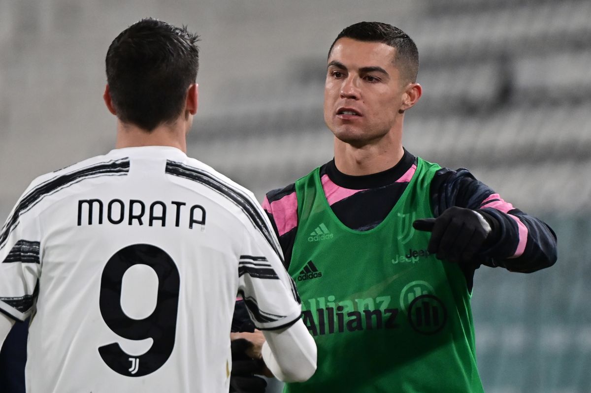Cristiano Ronaldo (derecha) y Álvaro Morata fueron compañeros en el Real Madrid y la Juventus.