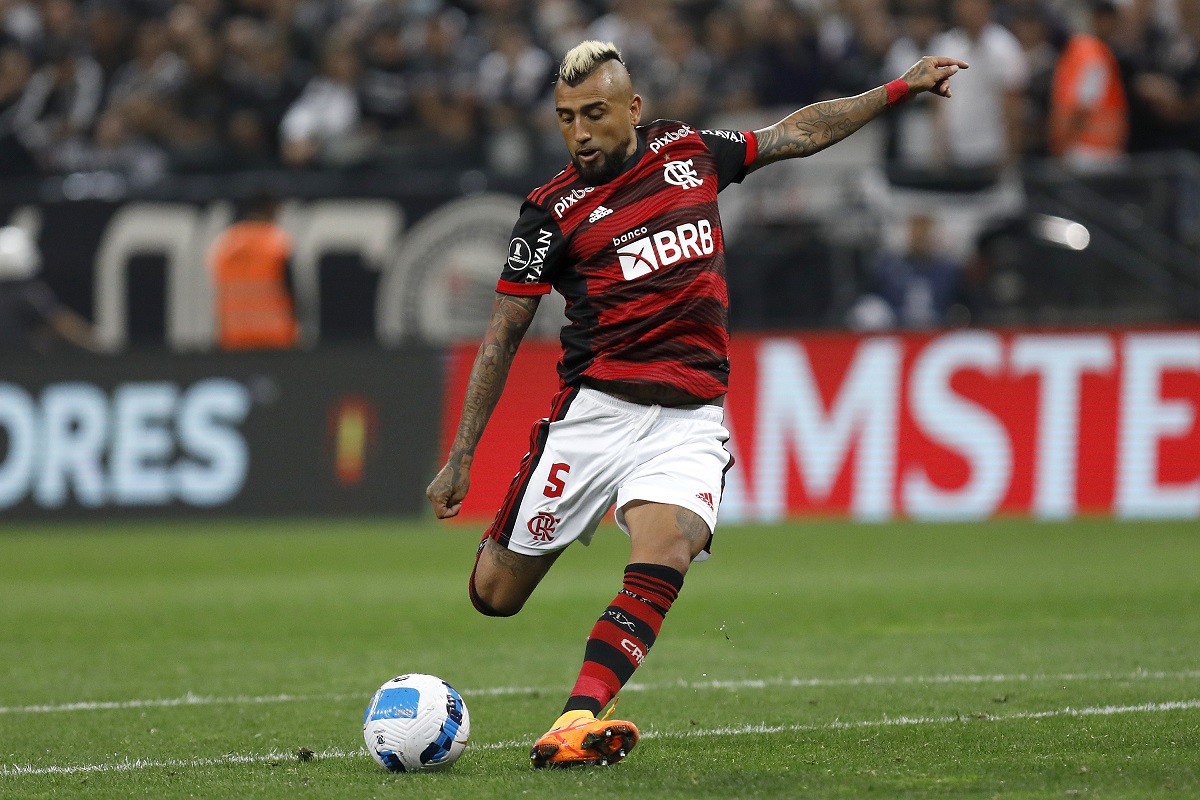 Vidal ya había marcado en la liga brasileña.  Suma cuatro partidos con Flamengo.