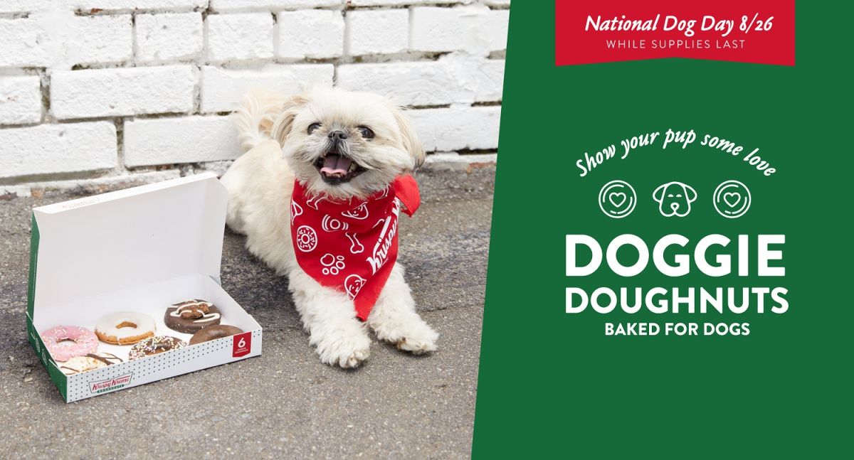 Krispy Kreme venderá cajas de Doggie Donuts el viernes 26 de agosto, Día Nacional del Perro.