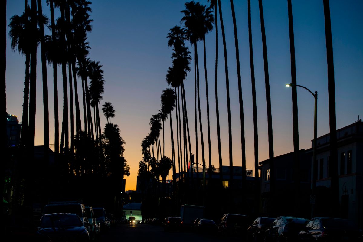 Una calle de  Hollywood, California. 