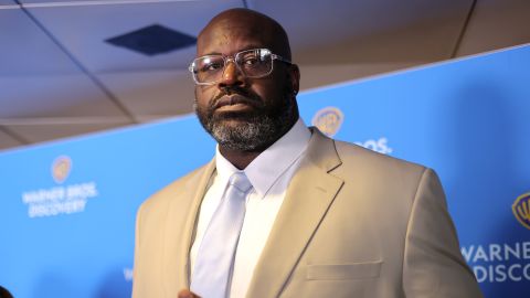 Shaquille O'Neal durante un evento de Warner Bros. Discovery.