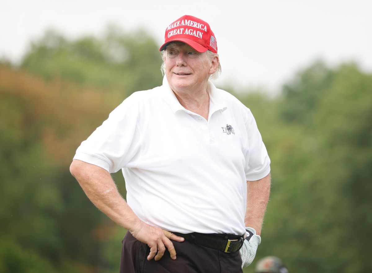 Donald Trump durante un torneo de golf que disputó en calidad de invitado.