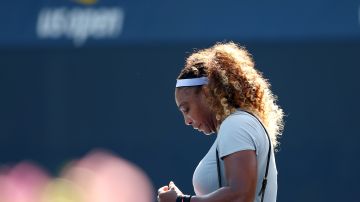 Serena Williams durante las prácticas previas al US Open 2022.
