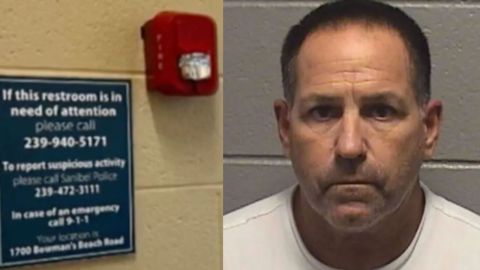 Dana Alan Caruso fue arrestado luego de ser acusado de colocar una cámara oculta dentro de un baño familiar público en Sanibel, Florida.