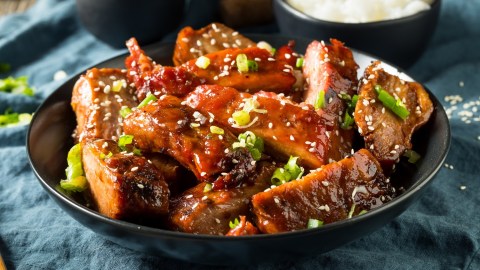 Plato de carne de cerdo