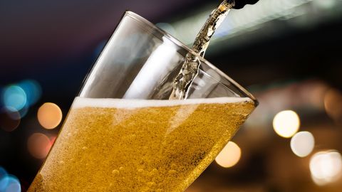 Cerveza en vaso
