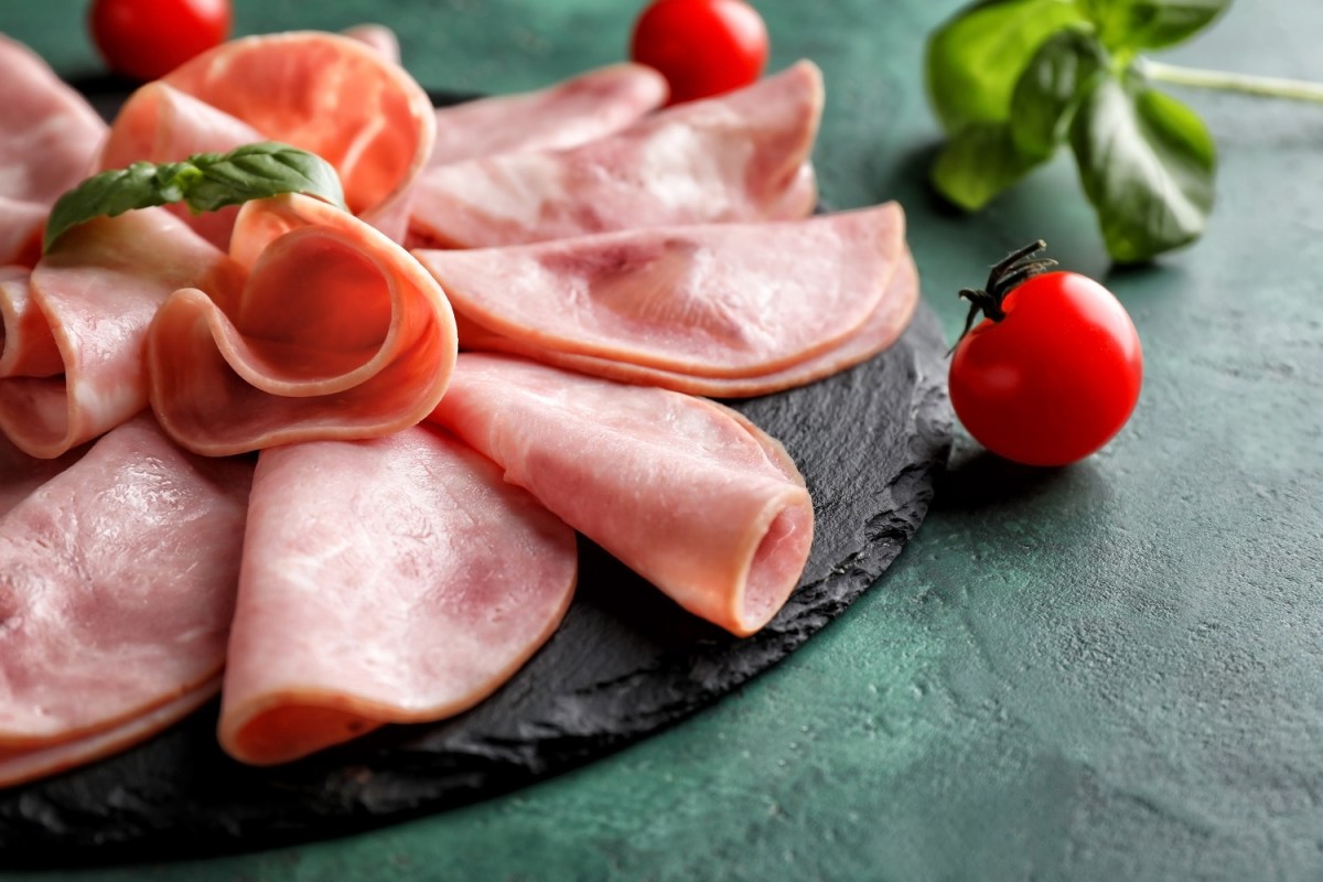 Meat processed with ham