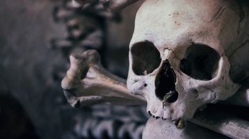 En el video aparece el supuesto cráneo de un soldado ucraniano.