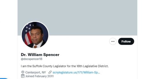 Perfil en Twitter del Dr. William Spencer.