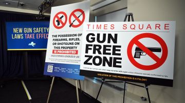 Una de las zonas donde no se puede portar armas es Times Square.