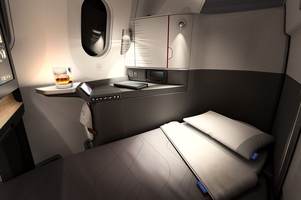 American Airlines to Offer Privacy Door Suites for Premium Passengers Starting in 2024 1 The Flagship Suite on the Boeing 787-9 offers more comfort with reclining seats and can also be converted to a daybed position.