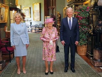 Joe Biden Jill Biden Reina Isabel II Queen Elizabeth II