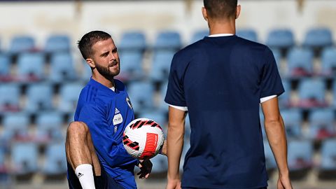 Miralem Pjanic y Edin Dzeko