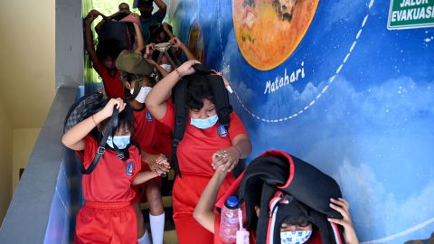 INDONESIA-EARTHQUAKE-DRILL