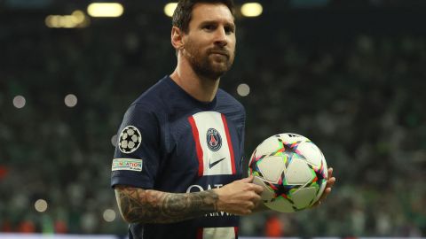 Lionel Messi durante el encuentro ante Maccabi Haifa.