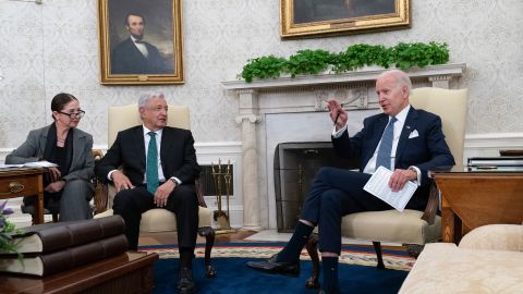 President Biden Meets With Mexican President Obrador In The Oval Office