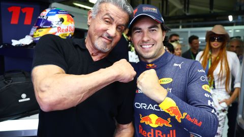 Sylvester Stallone junto a Sergio "Checo" Pérez.