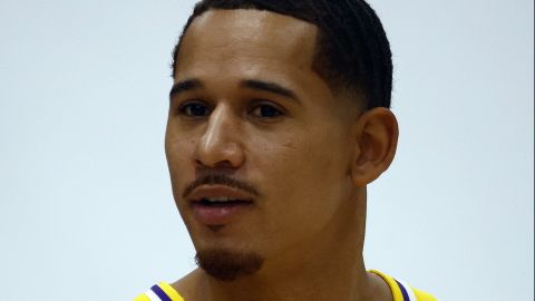 Juan Toscano durante la sesión de fotos en el Media Day de la NBA.