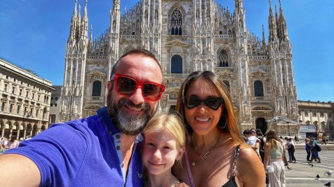 Tanya Charry junto a su esposo Sebastián Jiménez y la pequeña Zoe