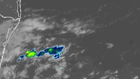 En esta imagen satelital se aprecia la ubicación del huracán Ian en los últimos minutos del lunes.