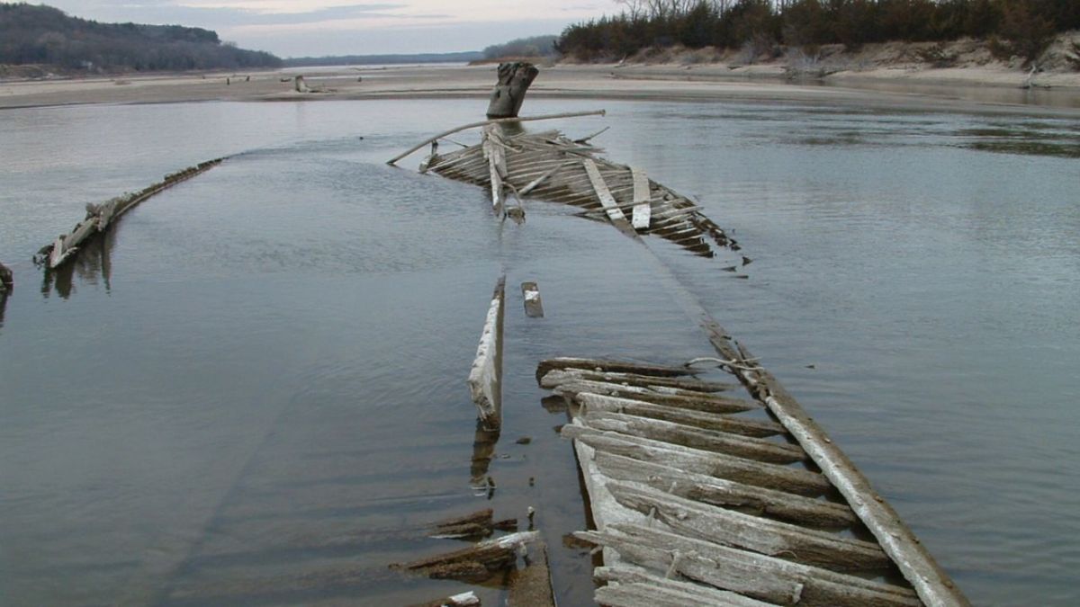 Estos son los restos del  barco de vapor "North Alabama".