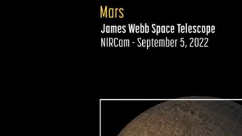 Primeras observaciones del Telescopio Espacial James Webb de Marte.