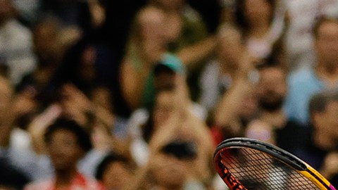 Rafael Nadal celebra su victoria ante Richard Gasquet en la tercera ronda del US Open.