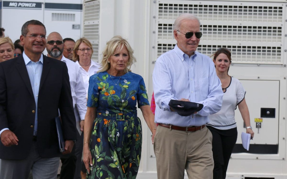 El presidente Joe Biden permaneció tres horas en Puerto Rico como parte de su visita tras el azote del huracán Fiona.