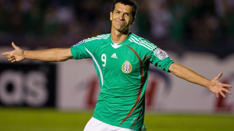 Jared Borgetti durante su etapa como jugador de la Selección de México.