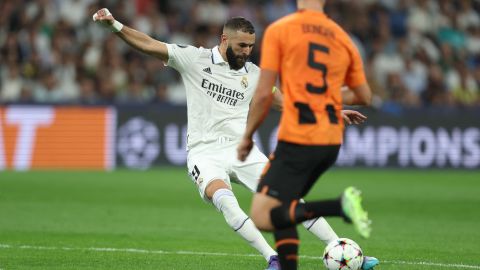 A Benzema se le vio jugando muy bien ante el Shakhtar.