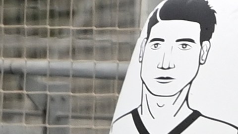 Thibaut Courtois en la sesión de entrenamiento del viernes 21 de octubre en Valdebebas.