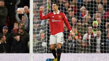 Cristiano Ronaldo durante el encuentro ante West Ham por Premier League.