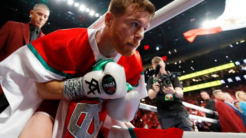 Foto referencial. Canelo antes de la defensa de su título de campeón de peso mediano ante Gennadiy Golovkin, el 17 de septiembre de 2022.