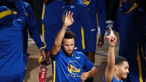 Stephen Curry durante un encuentro de pretemporada en Japón ante Washington Wizards.