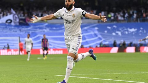 Karim Benzema anotó el primer gol del clásico ante el FC Barcelona.