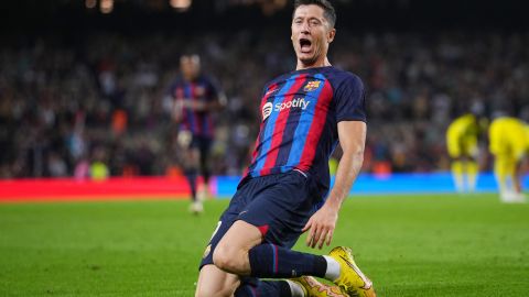 Robert Lewandowski ha marcado cuatro dobletes esta temporada de LaLiga.