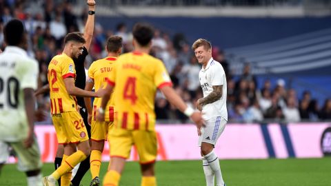 Toni Kroos recibió la primera tarjeta roja de toda su carrera por doble amarilla