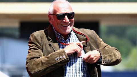 Dietrich Mateschitz, dueño de Red Bull, durante el Gran Premio de Austria de la Fórmula 1.