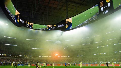 Imagen del partido amistoso por la Leagues Cup Showcase 2022 de la Liga BBVA MX y la MLS, entre el LAFC y las Águilas del América, celebrado en el SoFi Stadium de California, Estados Unidos.