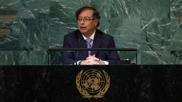 El líder colombiano Gustavo Pedro dioun discruso en la ONU en septiembre.