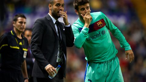 Pep Guardiola y Gerard Piqué