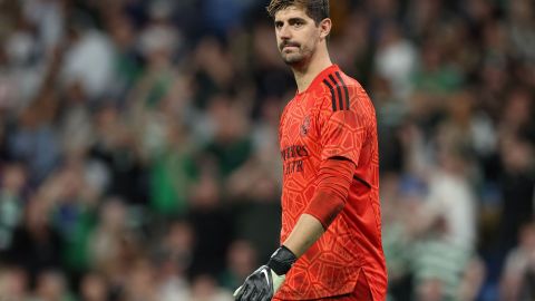 Thibaut Courtois durante un partido de la UEFA Champions League ante Celtic Glasgow.