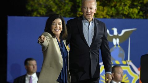 President Joe Biden Attends A Get Out The Vote Rally For Gov. Hochul And NY Democrats