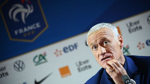 Deschamps durante la conferencia de prensa donde dio a conocer la convocatoria de Francia para Qatar 2022.