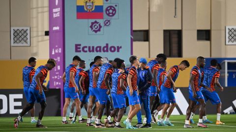 Ecuador durante un entrenamiento en la previa del primer partido del Mundial ante Qatar.