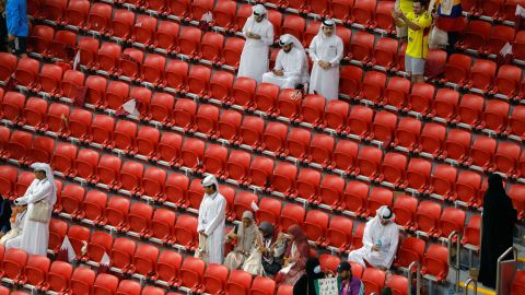 A 10 minutos del pitazo final, así se encontraban algunos sectores del estadio Al Bayt