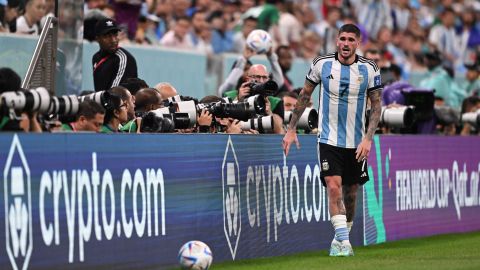 Rodrigo de Paul durante el encuentro ante México por la segunda fecha del grupo C en Qatar 2022.